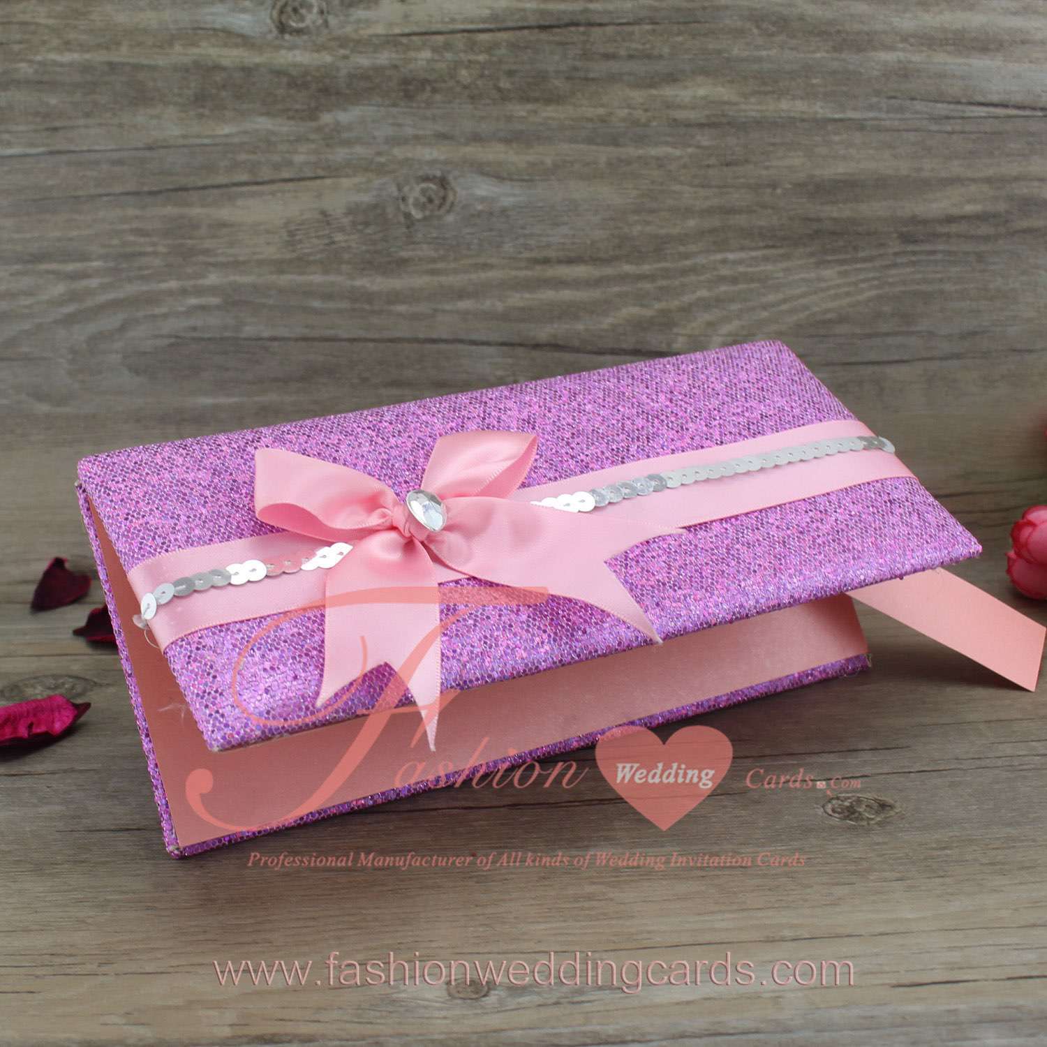 Luxurious Custom Light Purple Wedding Invitation Card Design